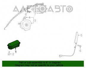 Подушка безопасности airbag пассажирская в торпеде VW Passat b8 16-19 USA