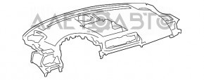 Торпедо передня панель без AIRBAG Lexus CT200h 11-17 чорна, надламаний каркас