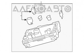 Блок предохранителей подкапотный передний правый Cadillac ATS 13-15 2.5 без нижней части, скол на крышке