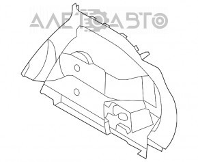 Обшивка арки правая Nissan Rogue 14-20 беж под 2 ряда, царапины, без накладки, без заглушки