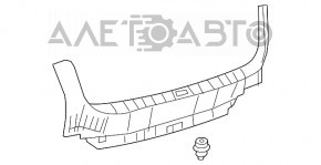 Накладка проема багажника Toyota Avalon 13-18 слом креп, царапины
