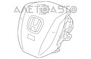Подушка безопасности airbag в руль водительская Honda Civic X FC 16-21 черн