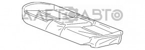 Задній ряд сидінь 2 ряд Honda Civic X FC 16-21 4d ганчірка сіра, з 2 частин, під хімчистку