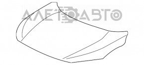 Капот голый Honda Civic X FC 16-21 черный NH731P, тычки