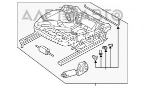 Сидіння водія VW Passat b8 16-19 USA без airbag, ганчірка черн, механічні