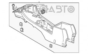Консоль центральная подлокотник и подстаканники VW Passat b8 16-19 USA серый