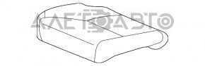Водительское сидение Honda Accord 13-17 без airbag, тряпка черн, затерто
