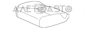 Пасажирське сидіння Honda Accord 13-17 без airbag, механіч, велюр сіре