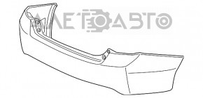 Бампер задній голий Honda Accord 13-15 срібло, тріщини у кріпленнях