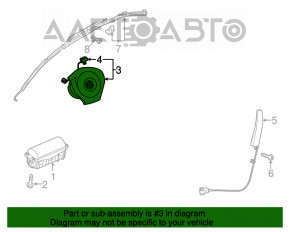 Подушка безопасности airbag в руль водительская VW Passat b7 12-15 USA черн, виден контур AIRBAG