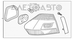 Ліхтар зовнішній крило правий VW Passat b7 12-15 USA