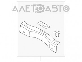 Накладка проема багажника Ford Fusion mk5 13-16 затерта, слом креп, без заглушки