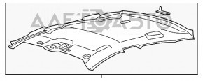 Обшивка стелі Ford Fusion mk5 13-16 беж без люка, під хімчистку, тички, залом