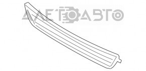 Нижняя решетка переднего бампера Ford Fusion mk5 13-16 глянец надломы