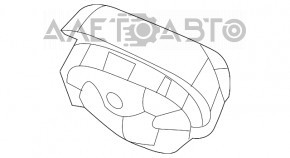 Подушка безопасности airbag в руль водительская Chrysler 200 15-17 черн, ржавый пиропатрон