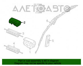 Подушка безопасности airbag пассажирская (в торпеде) Chrysler 200 15-17 ржавый пиропатрон