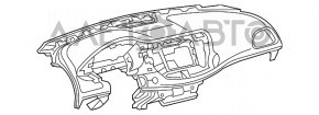 Торпедо передня панель без AIRBAG Chrysler 200 15-17 чорна, чорна вставка, подряпини