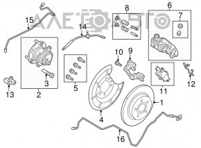 Диск тормозной задний правый Ford Escape MK3 13-16
