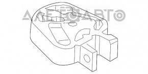 Подушка акпп задняя Ford Fusion mk5 13-20 2.5, 2.0T, hybrid потрескана
