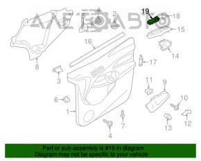 Управление стеклоподъемником передним левым Ford Escape MK3 13-19