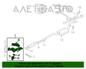 Каталізатор Ford Escape MK3 13-19 1.5T 1.6T надірвана сіткою, обламаний болт кріплення
