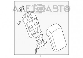 Консоль центральна підлокітник та підсклянники Ford Escape MK3 13-16 черн