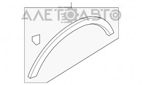 Накладка арки крыла задняя правая Ford Escape MK3 13-16 дорест сломаны 2 креп, затерта