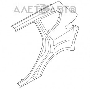 Чверть крило задня ліва Ford Escape MK3 13-19 срібло без порога