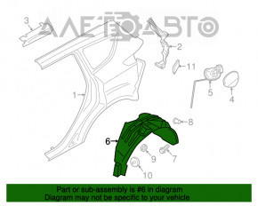 Подкрылок задний правый Ford Escape MK3 13- порван