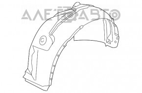 Подкрылок передний правый Ford Escape MK3 13-14 трещина в креплении