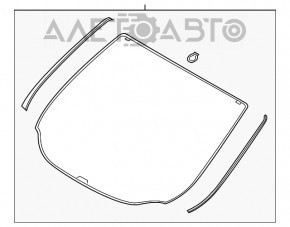 Лобовое стекло Ford Escape MK3 13-16 дорест, воздух по кромке, песок, тычки