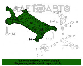 Подрамник передний Ford Escape MK3 13- горелый расплавленные сайлентблоки
