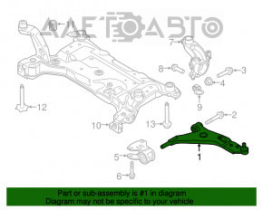 Рычаг нижний передний левый Ford Escape MK3 13-19 порван сайлент и пыльник шаровой