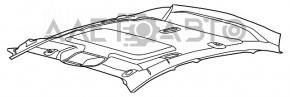 Обшивка потолка Ford Focus mk3 11-18 5d серый под люк, под химчистку, заломы