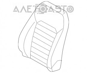 Водительское сидение Ford Fusion mk5 13-16 без airbag, электро, тряпка черн белая строчка