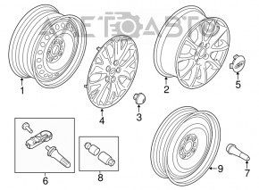 Комплект дисків R16 5*108 4шт Ford Fusion mk5 13-20
