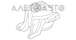Подушка двигателя левая верхняя Honda Accord 13-17 2.4 АКПП потрескан пыльник
