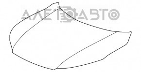 Капот голый Honda Accord 13-15 дорест, черный NH731P, тычка, мелкие сколы со ржавчиной