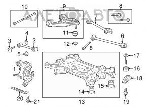 Зазор задній правий Honda Accord 13-17 сайлент под заміна