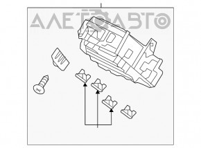 Блок запобіжників підторпедний Honda Accord 13-17 2.4 зламане кріплення