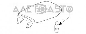 Консоль центральна підлокітник Honda Accord 18-22 чорна шкіра, без повітропроводу, потерта
