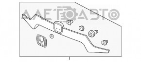 Молдинг крышки багажника Honda Accord 18-22 с эмблемой