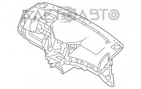 Торпедо передняя панель без AIRBAG Hyundai Sonata 11-15 черная, царапины