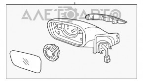 Дзеркало бічне праве Hyundai Sonata 11-15 5 пінів, графіт