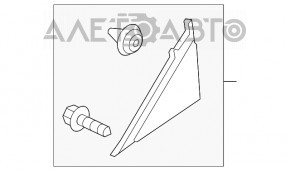 Молдинг крила трикутник прав Hyundai Sonata 15-19 мат, тріщина