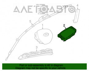 Подушка безопасности airbag пассажирская в торпеде Infiniti QX30 17-