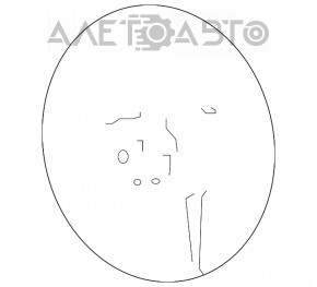 Кермо голе Infiniti QX30 17- шкіра чорний, білий рядок, без обрамлення