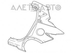 Четверть крыло задняя левая Infiniti QX30 17- графит, мелкая тычка