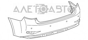 Бампер задній голий Lexus ES350 13-15 дорест, срібло, під парктр злом кріпиться, надриви, вм’ятини, подряпки