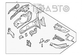 Чверть передня права Ford Escape MK3 17-19 рест, на кузові, чорна, тички